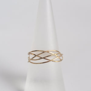 Swirl N°193 Skinny Hammered Ring