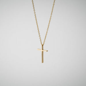 14K Gold Cross Tiny Necklace - beeshaus