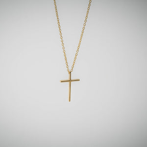 14K Gold Cross Tiny Necklace - beeshaus