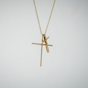 14K Gold Cross Double Necklace - beeshaus