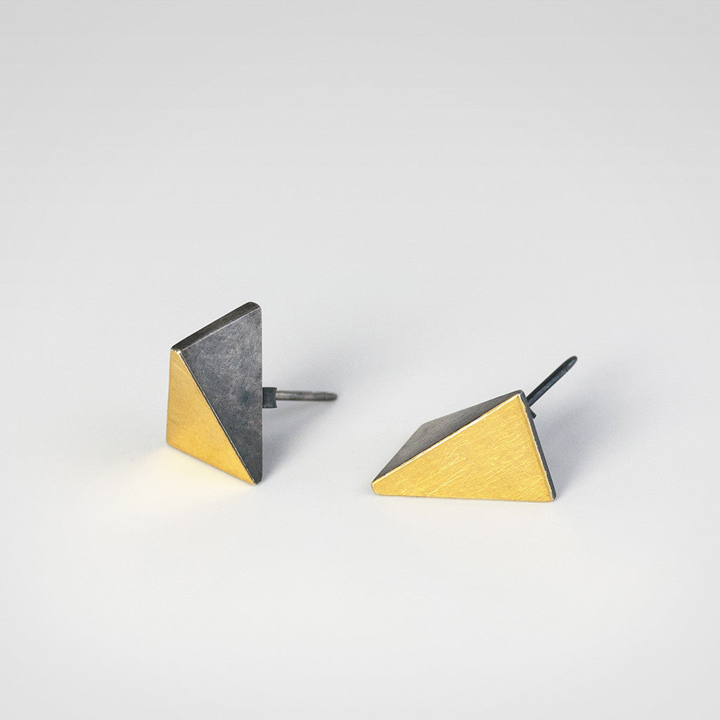 Triangle Oxidized Earrings - beeshaus