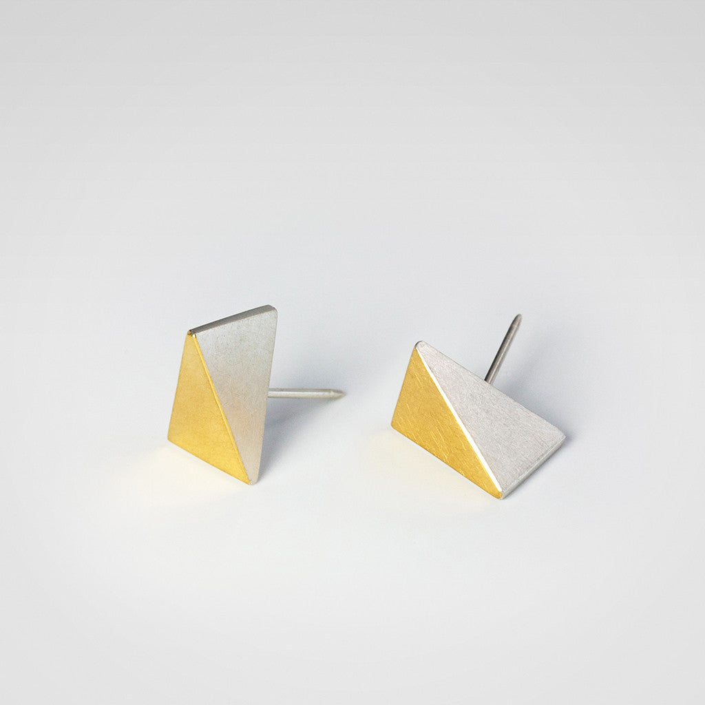 Triangle Keum-boo Earrings - beeshaus