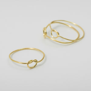 18K Gold Skinny Knot Ring - beeshaus